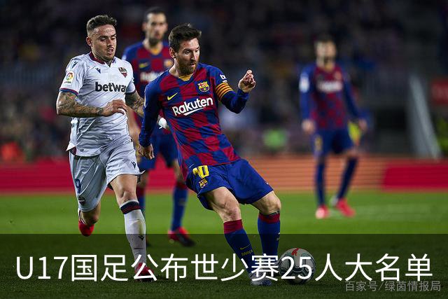 U17国足公布世少赛25人大名单